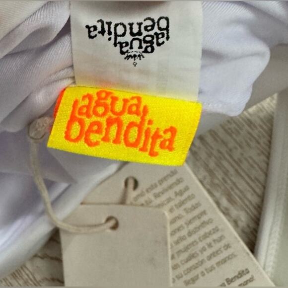 Agua Bendita Maxi Dress Sexy Stretchy Bridal Honeymoon Engagement Asymmetrical L - Picture 12 of 16